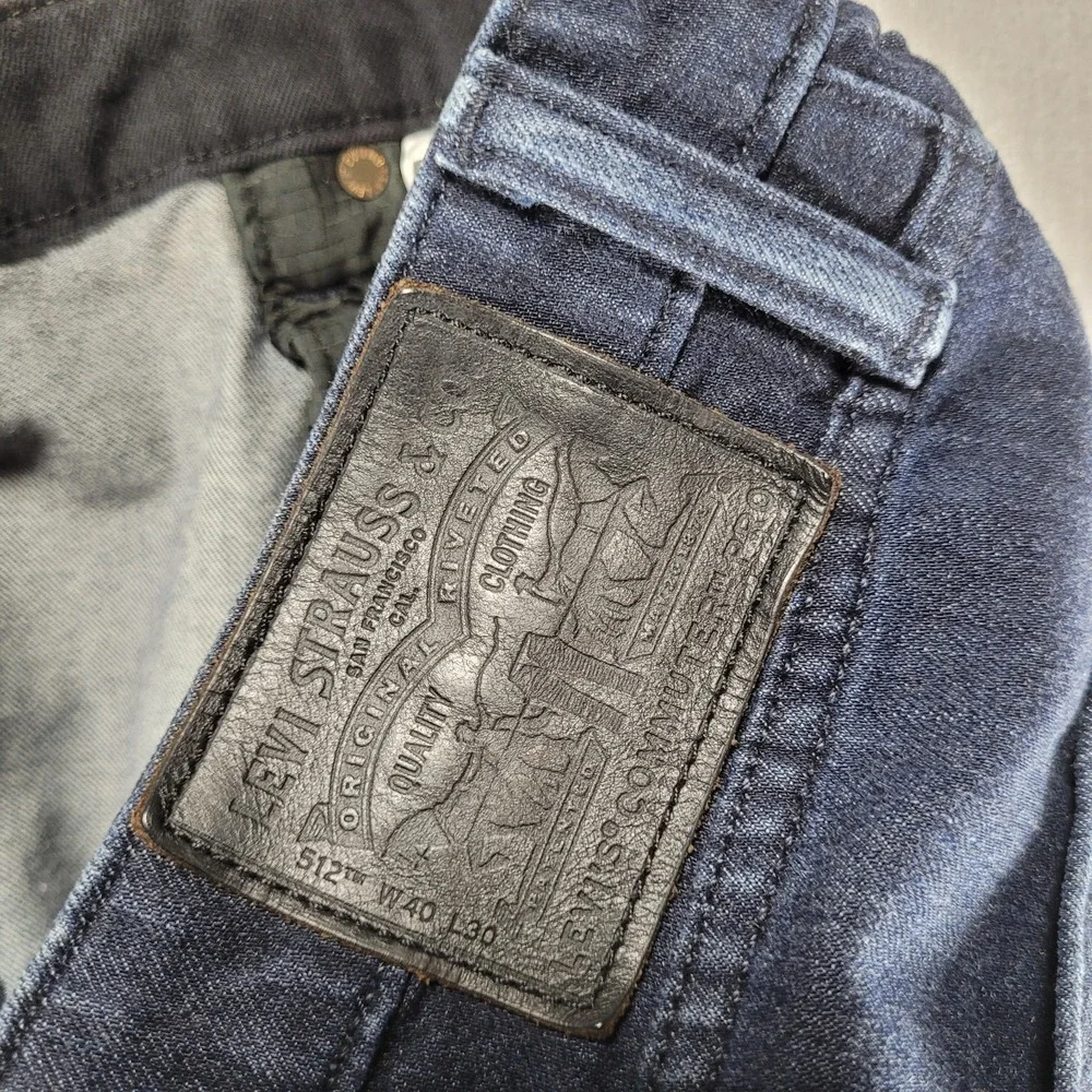 Levi's 512 Slim Taper Commuter Pro Jeans 40x30 Cordura Performance Denim